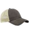 BB672 B672 Beechfield 6 Panel Vintage Trucker Cap Vintage Brown / sky blue colour image